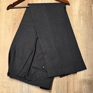 Charcoal Trousers- Suitsupply Pants - Rogna Italy 32W 32L Wool